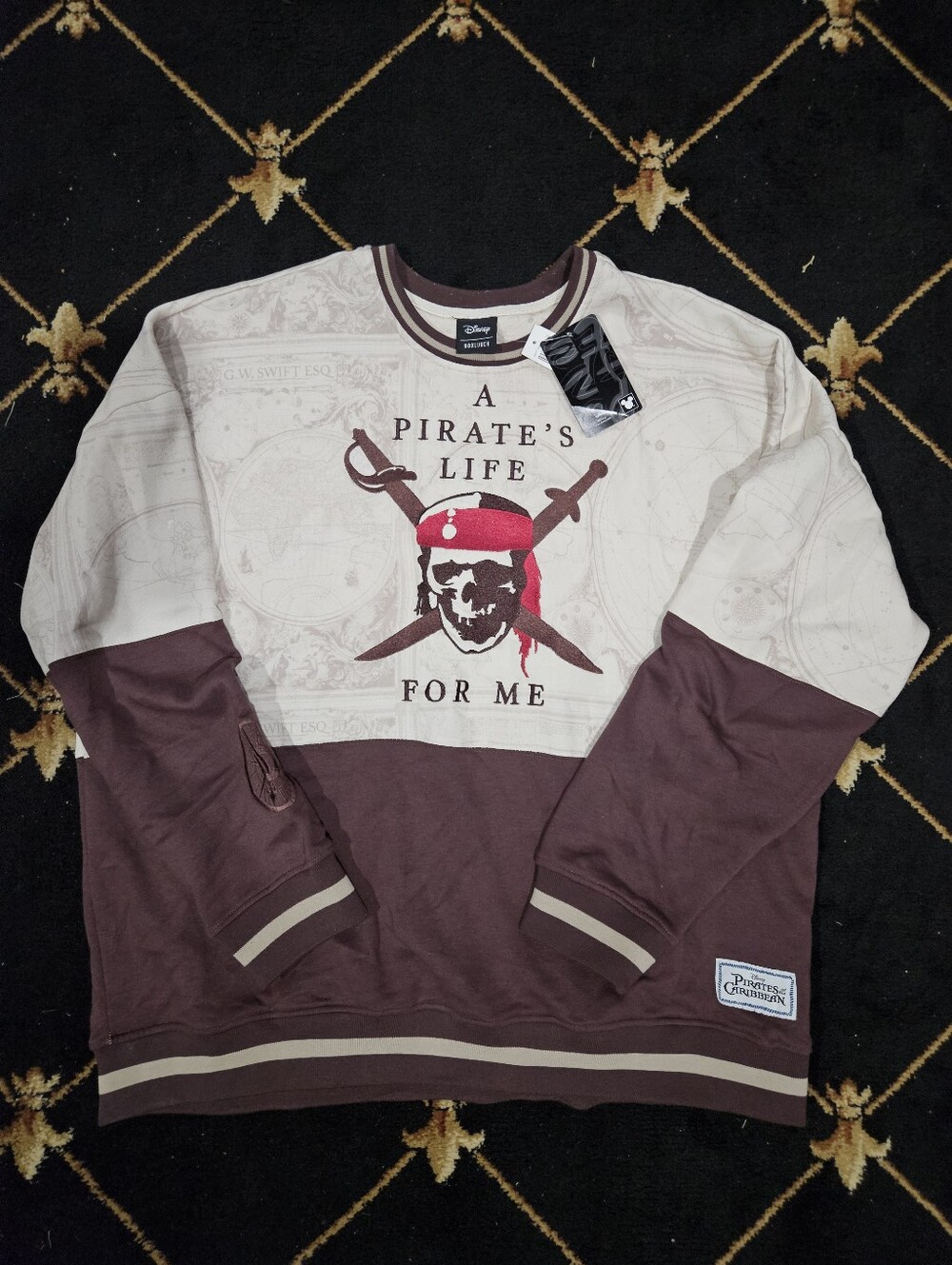 Boxlunch Disney Pirates of the Caribbean Pirate's Life Panel Crewneck Size 2XL